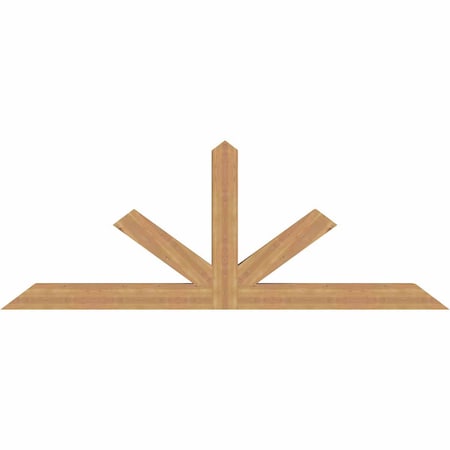 Ekena Millwork Saratoga Smooth Timber Gable Bracket, Western Red Cedar, 96"W x 36"H x 5 1/2"D x 5 1/2"F, 9/12 Pitch GBW096X36X0606SAR00SWR